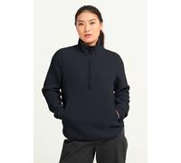 Fleecepullover JACK WOLFSKIN "LITE CURL HZ W", Damen, Gr. XXL, schwarz (schwarznavy), Fleece, Obermaterial: 100% Polyester. Futter: 100% Polyester, Sweatshirts Fleecepullover, mit hohem Kragen, aus Po
