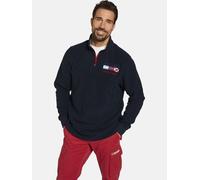 Fleecepullover JAN VANDERSTORM "Fleece-Sweatshirt SIETSE", Herren, Gr. 3XL, blau (dunkelblau), Obermaterial: 100% Polyester COOLMAX PES(Coolmax)., Sweatjacken Fleecepullover (87441564-XXXL) dunkelblau