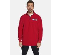 Fleecepullover JAN VANDERSTORM "Fleece-Sweatshirt SIETSE", Herren, Gr. 3XL, rot, Obermaterial: 100% Polyester COOLMAX PES(Coolmax)., Sweatjacken Fleecepullover (79568243-XXXL) rot