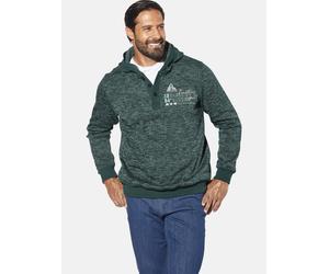 Fleecepullover JAN VANDERSTORM "Strickfleeceshirt HARGARD", Herren, Gr. 7XL, blau (petrol gemustert), Obermaterial: 100% Polyester COOLMAX PES(Coolmax)., Sweatshirts Fleecepullover (31267133-7XL) petr