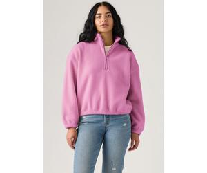 Fleecepullover LEVI'S "LSE_DELTA 1/4 ZIP", Damen, Gr. L (40), crocus, Fleece, Obermaterial: 100% Polyester, bequem taillenbedeckt, ohne Ausschnitt, elastischer Bund, Sweatshirts Fleecepullover, Pflege