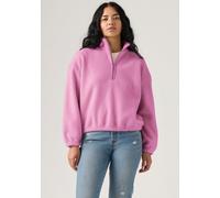 Fleecepullover LEVI'S "LSE_DELTA 1/4 ZIP", Damen, Gr. S (36), rosa (crocus), Fleece, Obermaterial: 100% Polyester, bequem taillenbedeckt, ohne Ausschnitt, elastischer Bund, Sweatshirts Fleecepullover,