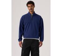 Fleecepullover LEVI'S "REDWOOD HALF ZIP", Herren, Gr. M, blau (medieval blau), Fleece, Obermaterial: 100% Baumwolle, hüftlang, ohne Ausschnitt, elastischer Bund, Sweatshirts Fleecepullover, Saumabschl