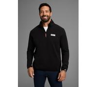 Fleecepullover MAN'S WORLD, Herren, Gr. 4XL, schwarz (schwarz meliert), Fleece, Obermaterial: 100% Polyester, meliert, regular fit, hoch geschlossener Ausschnitt, Sweatshirts Fleecepullover, Freizeit 