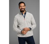 Fleecepullover MAN'S WORLD, Herren, Gr. 5XL, grau meliert, Fleece, Obermaterial: 100% Polyester, meliert, regular fit, hoch geschlossener Ausschnitt, Sweatshirts Fleecepullover, Freizeit Allrounder (9