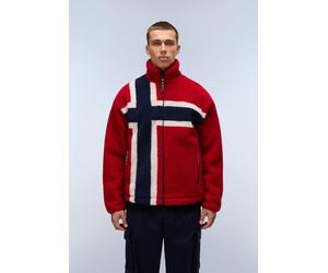 Fleecepullover NAPAPIJRI "T-FIEMME", Herren, Gr. M, rot flagge, Obermaterial: 100% Polyester, normal, Rundhals, Bündchen, Sweatshirts Fleecepullover (25030959-M) rot flagge