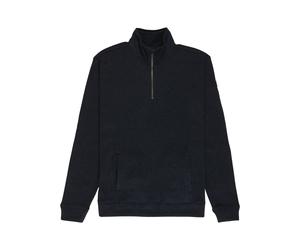 Fleecepullover QUIKSILVER "Keller 1/4 Zip", Herren, Gr. XS, schwarz (schwarz navy heather), Obermaterial: 100% Polyester., Sweatshirts Fleecepullover (41653667-XS) schwarz navy heather