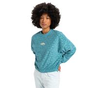 Fleecepullover QUIKSILVER "Tropic Day Sponge", Damen, Gr. XS, blau (brittany blau), Obermaterial:[Hauptmaterial] 75% Baumwolle, 25% Polyester., Sweatshirts Fleecepullover (39308961-XS) brittany blau