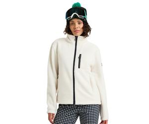 Fleecepullover ROXY "Alabama Full Zip Solid", Damen, Gr. M, whisper weiß, Obermaterial: 100% Polyester., Sweatshirts Fleecepullover (57349637-M) whisper weiß