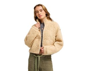Fleecepullover ROXY "Blurry Cloud", Damen, Gr. M, beige (peeble outline moe), Obermaterial: 100% Polyester., Sweatshirts Fleecepullover (40972457-M) peeble outline moe