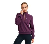 Fleecepullover ROXY "Waves Of Warmth Half Zip", Damen, Gr. XS, schwarzberry wine, Obermaterial: 100% Polyester., Sweatshirts Fleecepullover (27139243-XS) schwarzberry wine