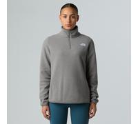 Fleecepullover THE NORTH FACE "W GLACIER FLEECE 1/4 ZIP JACKET", Damen, Gr. XXL, tnf mid grau heather, Fleece, Obermaterial: 100% Polyester, normal, ohne Ausschnitt, Sweatshirts Fleecepullover, Halfzi