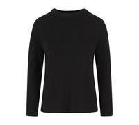 Fleecepullover URBAN CLASSICS "Urban Classics Damen Ladies Rib Knit Sweater", Damen, Gr. S, schwarz, 50% Polyacryl, 50% Baumwolle, unifarben, Rundhals, Sweatshirts Fleecepullover (50225426-S) schwarz