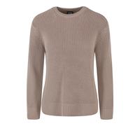Fleecepullover URBAN CLASSICS "Urban Classics Damen Ladies Rib Knit Sweater", Damen, Gr. XL, beige (duskrose), 50% Polyacryl, 50% Baumwolle, unifarben, Rundhals, Pullover Fleecepullover (60472433-XL)
