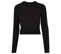 Urban Classics Damen Rundhalspullover Short Waffle Sweater Schwarz XXL