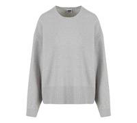 Fleecepullover URBAN CLASSICS "Urban Classics Ladies Soft Oversized Sweater", Damen, Gr. XS, lightasphalt, 76% Polyester, 10% Polyacryl, 8% Polyamid, 6% Elasthan, unifarben, Rundhals, Sweatshirts Flee