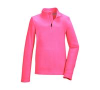 Fleeceshirt KILLTEC "KSW 247 GRLS FLC SHRT", Mädchen, Gr. 176, rosa (neonpink), Obermaterial: 100% Polyester, Shirts, Fleeceshirt mit Stehkragen, Kinnschutz und hohem Tragekomfort (91414351-176) neonp