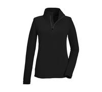 Fleeceshirt KILLTEC "KSW 62 WMN FLC SHRT", Damen, Gr. 40, schwarz, Obermaterial: 100% Polyester, Shirts, Fleeceshirt mit Stehkragen, Reißverschluss und Kinnschutz (54053405-40) schwarz