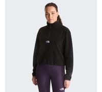 Fleeceshirt THE NORTH FACE "W NOVELTY LOGO GLACIER 1/4 ZIP", Damen, Gr. L, schwarz (tnf schwarz), Fleece, Obermaterial: 100% Polyester, Shirts, sportlicher Stil, wasserabweisend, windabweisend, atmung