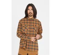 Fleeceshirt WHISTLER "Bargo", Damen, Gr. S, orange (orange, grün), 60% Baumwolle, 40% Polyester, kariert, normal, Shirts, mit praktischen Brusttaschen (43466002-S) orange, grün