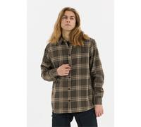 Fleeceshirt WHISTLER "Hoggs", Damen, Gr. XL, braun (braun, gelb), 60% Baumwolle, 40% Polyester, gestreift, mehrfarbig, normal, ohne Ausschnitt, Shirts, im klassischen Stil (29551959-XL) braun, gelb