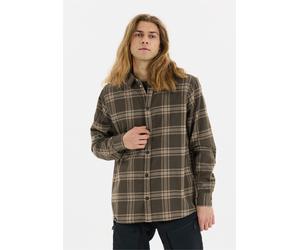 Fleeceshirt WHISTLER "Hoggs", Herren, Gr. M, braun (braun, gelb), 60% Baumwolle, 40% Polyester, gestreift, mehrfarbig, normal, ohne Ausschnitt, Shirts, im klassischen Stil (29551959-M) braun, gelb
