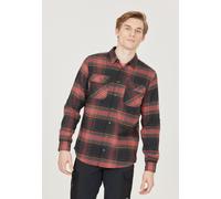 Fleeceshirt WHISTLER "Jamba", Herren, Gr. S, schwarz (schwarz, rot), 100% Baumwolle, mehrfarbig, normal, ohne Ausschnitt, Shirts, aus atmungsaktivem Flannel (74205605-S) schwarz, rot