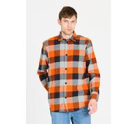 Fleeceshirt WHISTLER "Riglet", Herren, Gr. XL, bunt (orange, schwarz), 100% Baumwolle, kariert, ohne Ausschnitt, Shirts, Aus reiner Baumwolle (93384343-XL) orange, schwarz