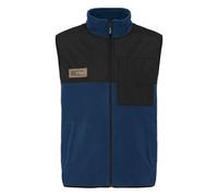 Fleeceweste BLEND "BHMasis", Herren, Gr. M, marineblaus, Fleece, 100% Polyester, colorblocking, normal normal, Westen Fleeceweste, Gemütliche Fleeceweste mit Stehkragen (43217757-M) marineblaus