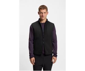 Fleeceweste BOSS GREEN, Herren, Gr. L, schwarz001, Fleece, Obermaterial: 100% Polyester, unifarben, relaxed fit normal, hoch geschlossener Ausschnitt, Westen Fleeceweste, Stehkragen, Relaxed Fit (5149