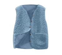 Fleeceweste Damen Teddy Weste Ärmellos Teddyfleece Jacke Fleece Winterweste Winter Warme Kurz Teddyjacke Einfarbig Fleecejacke Plüsch Westen Übergangsjacke Mantel Leichte Plüschweste Große Größen