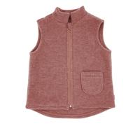 Fleeceweste MAXIMO, Mädchen, Gr. 110/116, rosa (heiderosemeliert), Fleece, Obermaterial: 100% Wolle. Futter: 95% Baumwolle, 5% Elasthan, meliert, hüftbedeckend, Westen Fleeceweste, Wolle, wärmend, atm