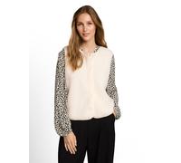 Fleeceweste TOM TAILOR DENIM, Damen, Gr. XL, beige (sanftes weiß), Sweatware, Obermaterial: 100% Polyester, unifarben, regular fit hüftbedeckend, Rundhals, Westen Fleeceweste, Teddyweste mit Druckknöp