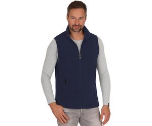 Fleeceweste TRIGEMA "TRIGEMA Fleeceweste", Herren, Gr. S, blau (navy), 100% Polyester, lang, Westen Fleeceweste (397999-S) navy