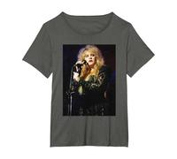 Fleetwood Mac Sänger Stevie Nicks Live 1990 T-Shirt, Damen Große Größen, Anthrazit, 4X