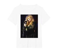 Fleetwood Mac Sänger Stevie Nicks Live 1990 T-Shirt, Damen Große Größen, Weiß, 6X