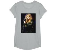 Fleetwood Mac Sänger Stevie Nicks Live 1990 T-Shirt, Mädchen, Grau Meliert, XS