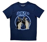 Fleetwood Mac T Shirt Penguins Band Logo Nue offiziell Unisex Denim Blau L