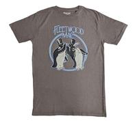 Fleetwood Mac T Shirt Penguins Band Logo Nue offiziell Unisex Grau S