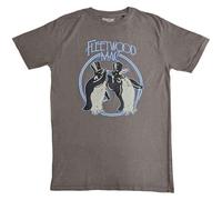 Fleetwood Mac T Shirt Penguins Band Logo Nue offiziell Unisex Grau XL