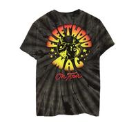 Fleetwood Mac Unisex Offizielles on Tour Spiral Dye T-Shirt, Graue Krawatte, Groß