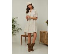 Fleur de Lin Leinen-Kleid "Gabin" in Beige - Größe L | Damen Kleider