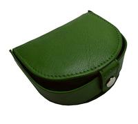 flevado Echt-Leder Münzbörse Geldbörse mit Kleingeldschütte mini Münzbörse Kleingeld Portemonnaie grün