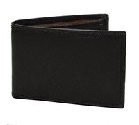 flevado Kleine schmale handliche Party Disco Geldbörse Mini Unisexecht Leder Portemonnaie (schwarz)