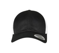 Flex Cap FLEXFIT "Flexfit Accessoires 360 Omnimesh 2-Tone Cap", Jungen, Gr. onesize, schwarz, weiß, 60% Baumwolle, 40% Polyester, unifarben, Caps (91093232-0) schwarz, weiß