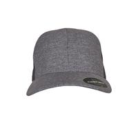 Flex Cap FLEXFIT "Flexfit Accessoires Flexfit Delta Carbon Cap - 2 Tone", Damen, Gr. L/XL, melangeblau, melangecharcoal, 100% Polyester, Caps (24697400-L) melangeblau, melangecharcoal