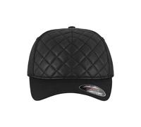 Flex Cap FLEXFIT "Flexfit Herren Diamond Quilted Flexfit", Damen, Gr. L/XL, schwarz, 63% Polyester, 34% Baumwolle, 3% Elasthan, unifarben, Caps (95084958-L) schwarz