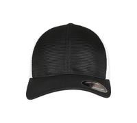 Flex Cap FLEXFIT "Flexfit Neue Kollektion FLEXFIT 360 OMNIMESH CAP 2-TONE", Gr. L/XL, schwarz, weiß, 96% Polyester, 4% Elasthan, unifarben, Caps (79051664-L) schwarz, weiß