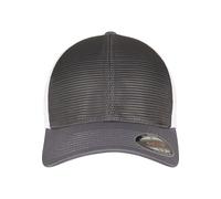 Flex Cap FLEXFIT "Flexfit Neue Kollektion FLEXFIT 360 OMNIMESH CAP 2-TONE", Gr. S/M, charcoal, weiß, 96% Polyester, 4% Elasthan, unifarben, Caps (93380766-S) charcoal, weiß