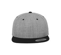 Flex Cap FLEXFIT "Flexfit Unisex Classic Snapback 2-Tone", Gr. onesize, erdgrau, schwarz, 80% Polyacryl, 20% Wolle, unifarben, Caps (40482766-0) erdgrau, schwarz